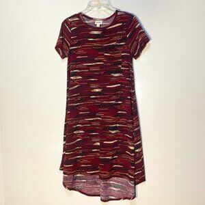 LuLaRoe SZ XS knit pocket t-shirt midi swing dress comfy casual work